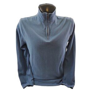 J. Crew Mercantile Men's Blue Long Sleeve Fitted ¼ Zip Pullover - Size Large